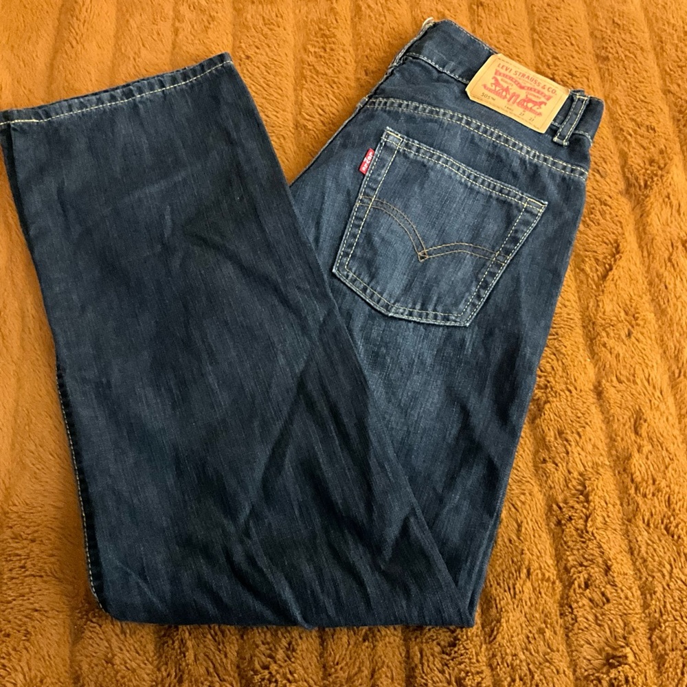 Boys SZ 14 Levi's® 505™ Regular Fit Jeans Everyday Casual Medium Dark Wash 27x27